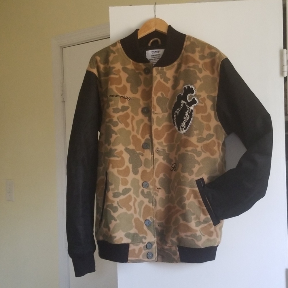 Men's Burton Heritage camo varsity jacket